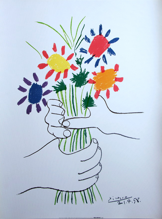 Pablo Picasso poster print, Bouquet (1958)