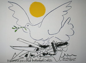 Pablo Picasso Lithograph, The World Without Weapons (1962)