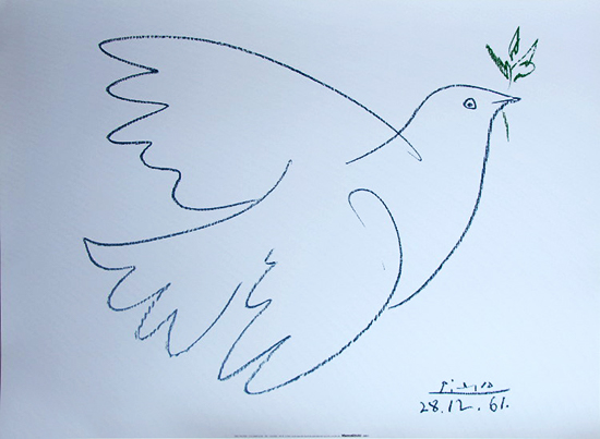 Pablo Picasso poster print, Blue Dove (1961)