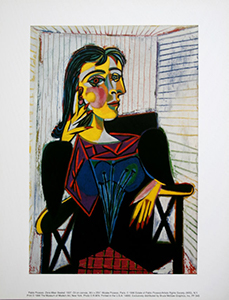 Affiche Picasso, Dora Maar assise, 1937