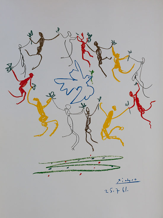 Lámina Pablo Picasso, onda de la Juventud, 1961