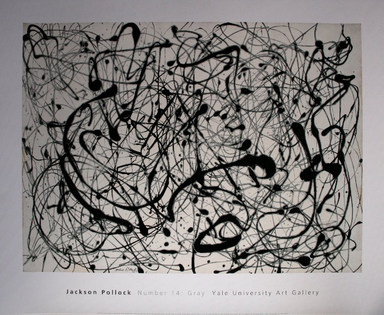 Jackson Pollock poster print, Number 14 : Gray