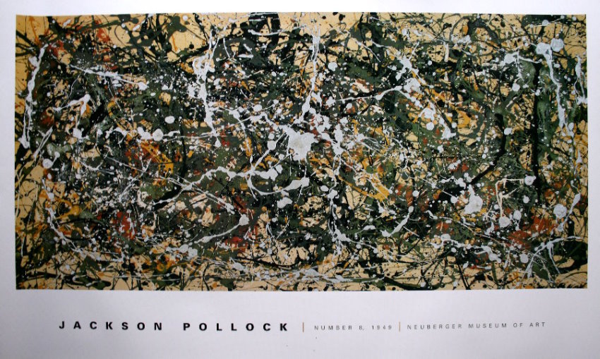 Jackson Pollock poster print, Number 8, 1949