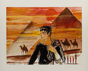 Hugo Pratt Fine Art Pigment Print : Corto pyramides