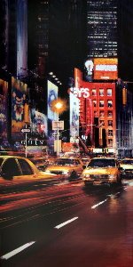 Luigi Rocca poster, Times Square at Night I
