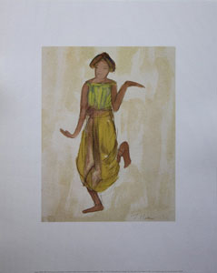 Auguste Rodin poster, Cambodian dancers IX,1906