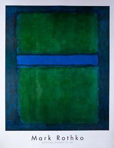 Mark Rothko poster : Blue, green, 1957