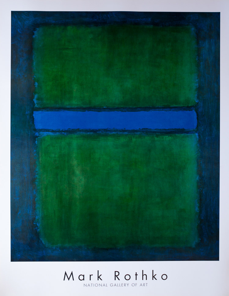 Mark Rothko : Blue, green, 1957 : Reproduction, Fine Art print, poster