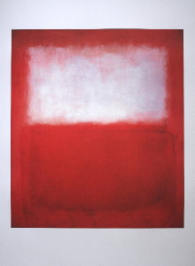 Affiche Mark Rothko, Blanc sur rouge
