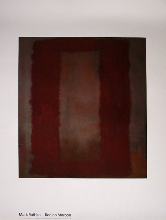 Affiche Mark Rothko : Rouge sur marron