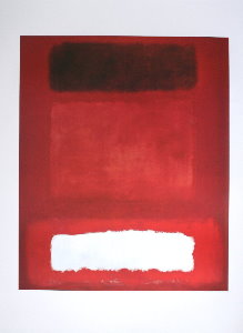 Lámina Mark Rothko, Rojo, blanco, pardo