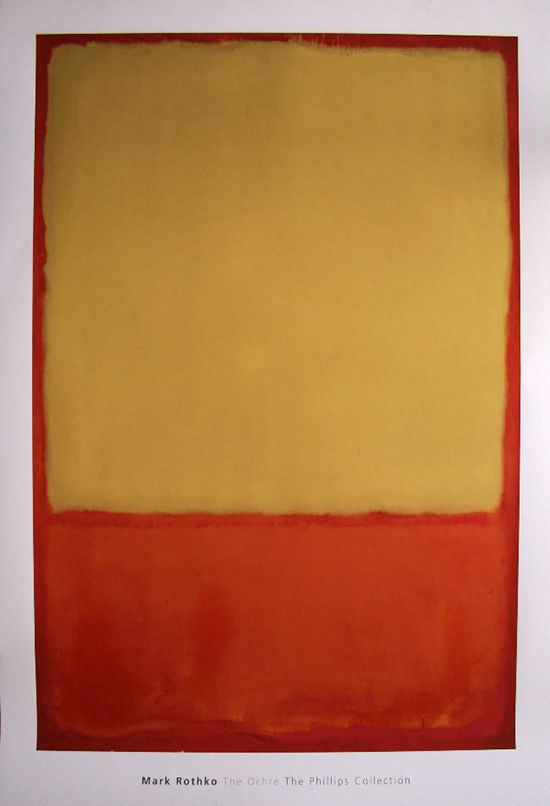 Mark Rothko poster print, The Ochre (Ochre red on red) , 1954