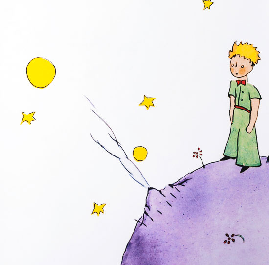 Affiche Saint Exupéry, Little Prince, Planet