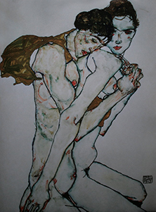 Egon Schiele print, Friendship, 1913