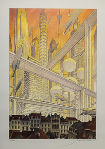 Schuiten signed Fine Art print, Utopies Bruxelloises (2021)