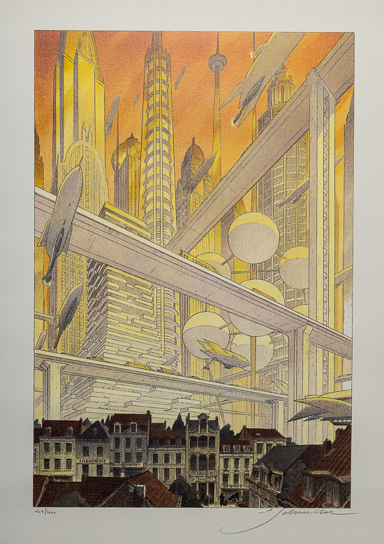 François Schuiten signed Art print, Utopies Bruxelloises (2021)