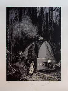 François Schuiten serigraph, Halte en forêt