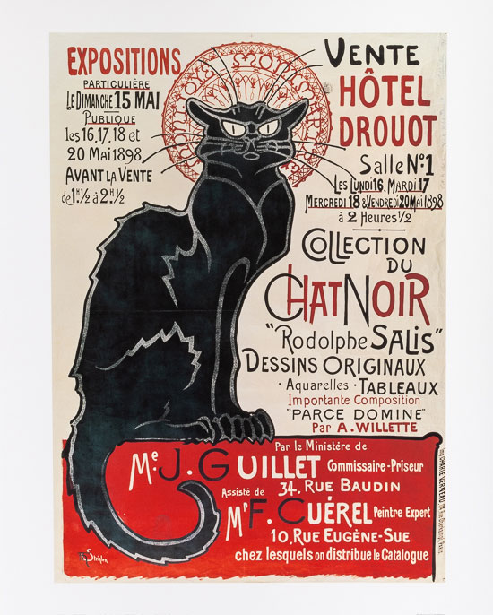 Théophile-Alexandre Steinlen : La tournée du chat noir de Rodolphe Salis, 1896