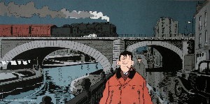 Jacques Tardi poster : Nestor Burma dans le 19e Arrondissement de Paris
