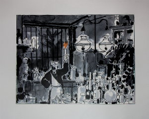 Jacques Tardi art print, Le laboratoire