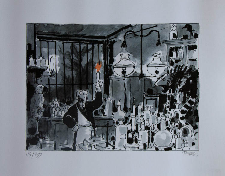 Affiche signée de Jacques Tardi : Le laboratoire