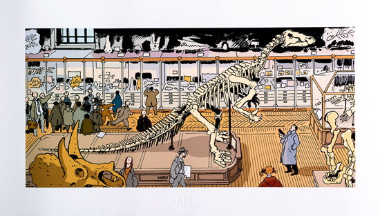Jacques Tardi Fine Art Pigment Print, Nestor Burma dans le 5e Arrondissement de Paris