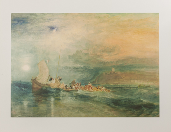 William Turner poster, Folkestone from the Sea, 1922-4