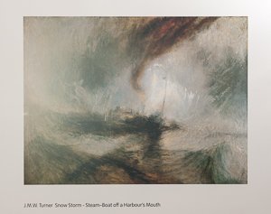 William Turner print, Snow Storm - Steam-Boat off a Harbour's Mouth