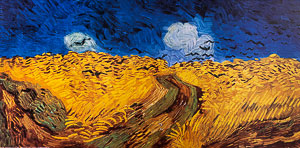Vincent Van Gogh print, Wheatfield with Crows, 1890