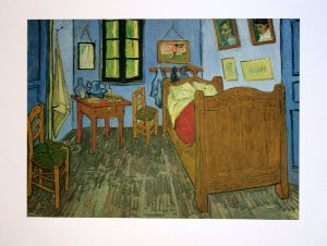 Lámina Van Gogh, El cuarto de Vincent Van Gogh en Arles, 1889