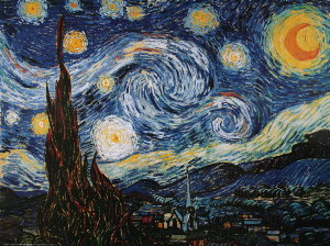 Poster Affiche Vincent van Gogh Nuit Etoilée sur le Rhone Peinture Art 