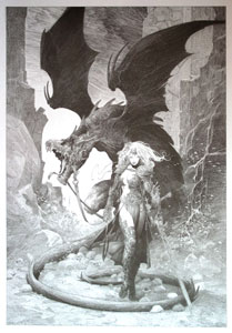 Affiche signée Alberto Varanda, Dragon 13