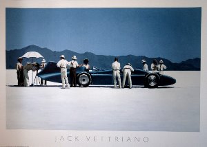 Jack Vettriano print, Bluebird at Bonneville