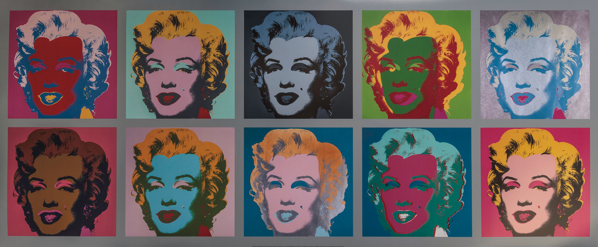 Highland Spille computerspil Lys Andy Warhol poster : 10 Marilyns, Reproduction, Fine Art print