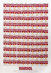 Affiche Warhol, 100 Boîtes de soupe Campbell