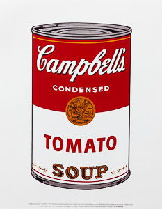 Affiche Warhol, Campbell's soup, Tomato, 1968
