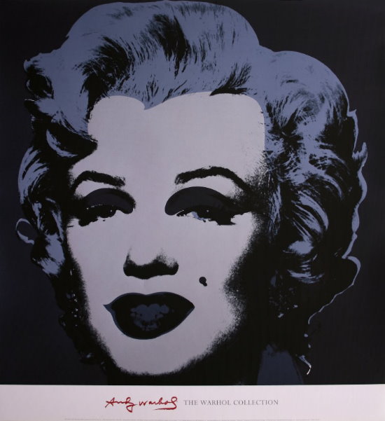Andy Warhol poster print, Marilyn Monroe - (Black) 1967