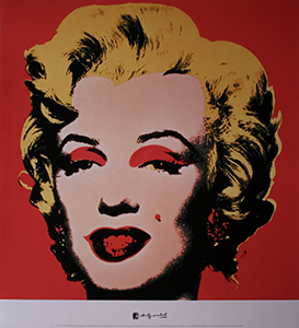 Andy Warhol poster, Marilyn Monroe, (on red ground) 1967