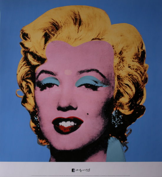 Andy Warhol poster print, Marilyn Monroe - Shot Blue, 1964