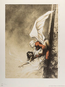 Affiche d'art signée Bernard Yslaire - Dieu est-il mort ?