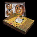 Gustav Klimt Set of 2 espresso cups and saucers, The kiss