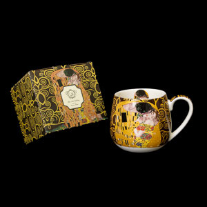 Mug snuggle Gustav Klimt : Le baiser, l'arbre de vie (marron)