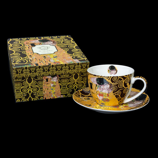 Tasse à thé Gustav Klimt, Le baiser, l'arbre de vie (marron)