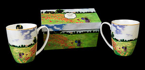 Claude Monet Set of 2 mugs : Poppy Field