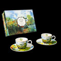 Duo tasses  expresso & sous-tasses Claude Monet, La maison de l'artiste