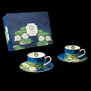Claude Monet Set of 2 espresso cups : Water Lilies