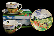 Set di 2 tazze con piattino Claude Monet, I papaveri