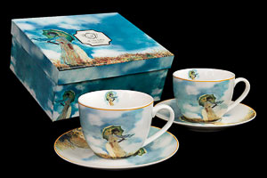 Claude Monet Set of 2 cups and saucers : Lady with umbrella