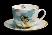 Set di 2 tazze con piattino Claude Monet, Donna con parasole