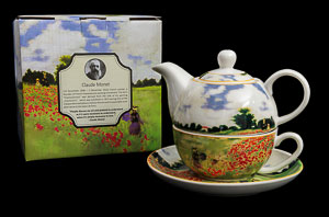 Claude Monet Porcelain Tea for One : Poppy Field